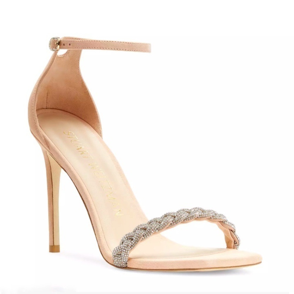 Stuart Weitzman Nudistcurve 100 Highshine Sandal Size 9.5